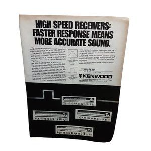 Kenwood High Speed Receivers vintage 1979 Original Magazine Ad